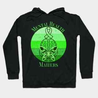 Mental Health Awareness Mental Health Matters Retro Sunset Hoodie